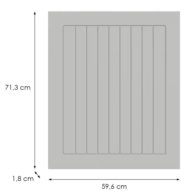 Kuchynská predná časť D60(L/P)  H5 K252 Biely Gr I,2