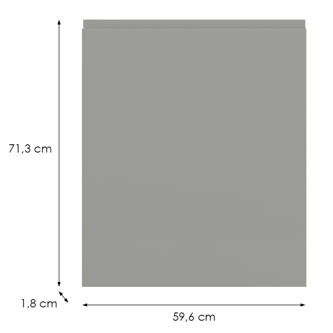 Kuchynská predná časť D60  P T8 K261 Sivá Matná Grii