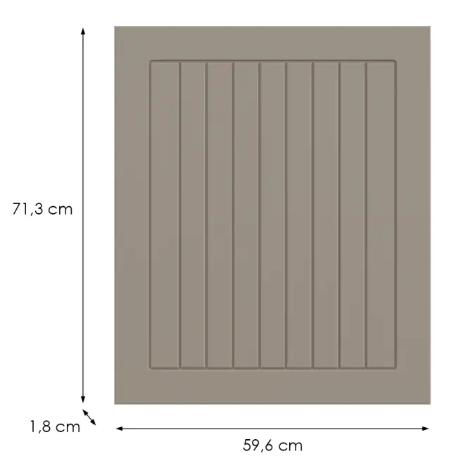 Kuchynská predná časť D60(L/P) H5 K257 Kašmír Matná Grii