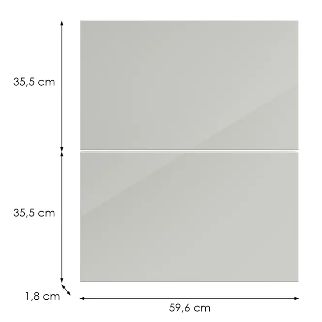Kuchynská predná časť D60in L9 K900 Bianco Hg Griii,2