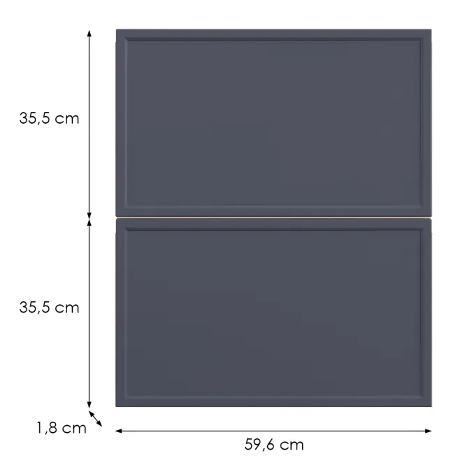 Kuchynská predná časť D60in O6 K273 Granát Gri