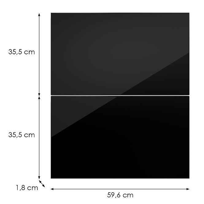 Kuchynská predná časť D60in L9 K165 Čierna Hg Griii