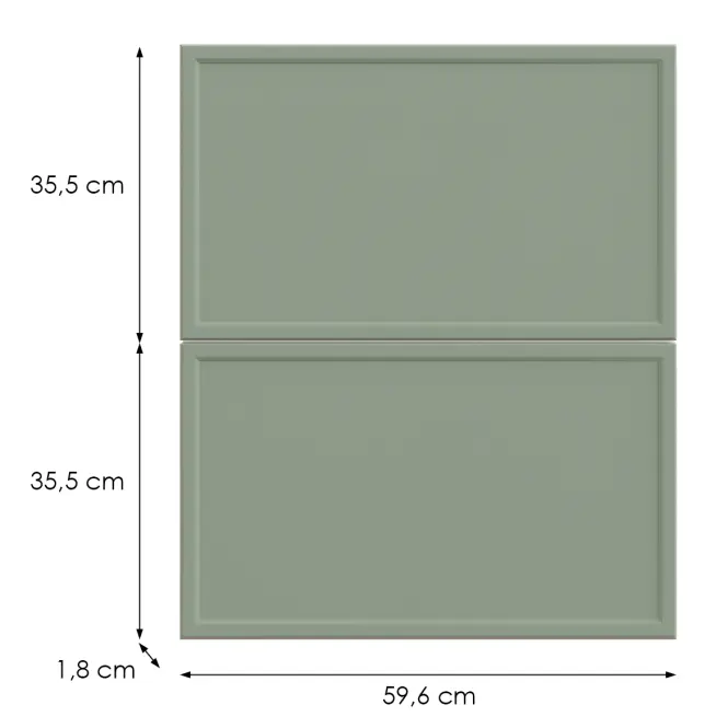 Kuchynská predná časť D60in O6 K-279 Olivový Grii