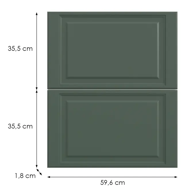 Kuchynská predná časť D60in  V6 K274 Zelený labrador Gri,2