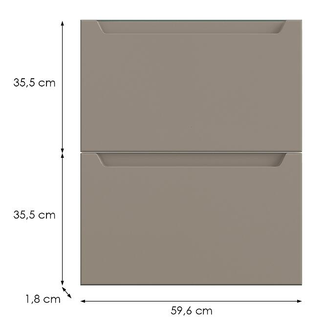 Kuchynská predná časť D60in Q2 K204 Capuccino Matná Gri,2