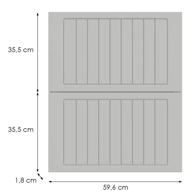 Kuchynská predná časť D60in  H5 K252 Biely Gr I