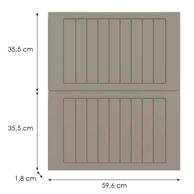 Kuchynská predná časť D60in H5 K257 Kašmír Matná Grii,2