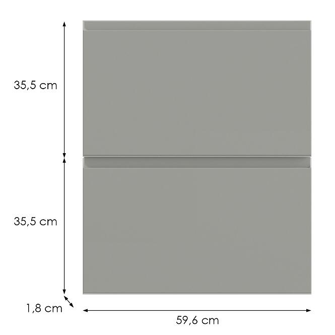 Kuchynská predná časť D60in  T8 K261 Sivá Matná Grii,2