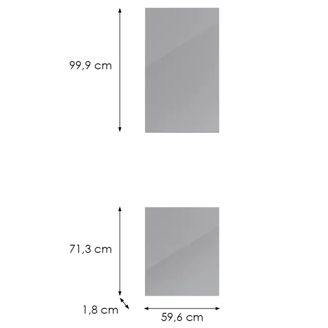 Kuchynská predná časť D60pwn(L/P) L9 K268 Sivá Hg Griii,2