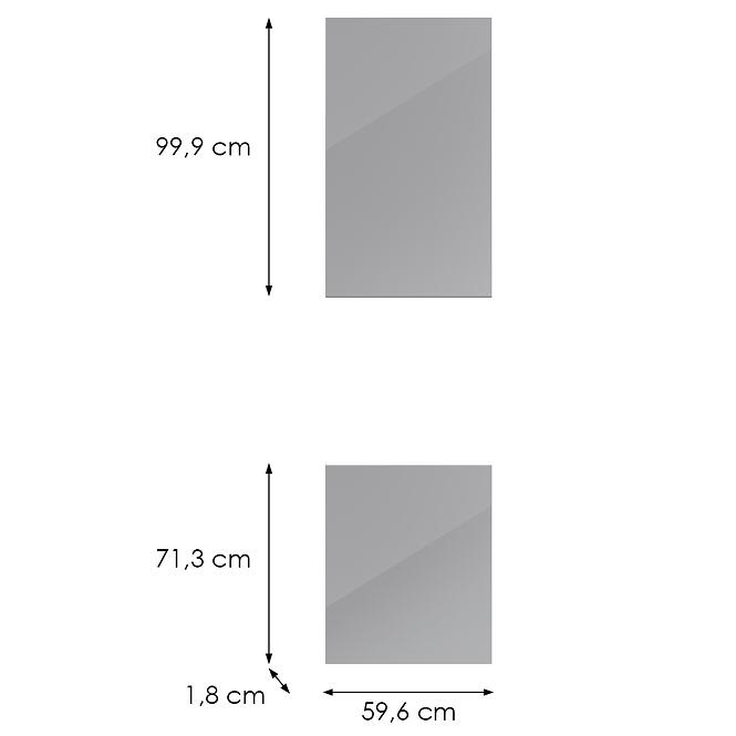 Kuchynská predná časť D60pwn(L/P) L9 K268 Sivá Hg Griii,2