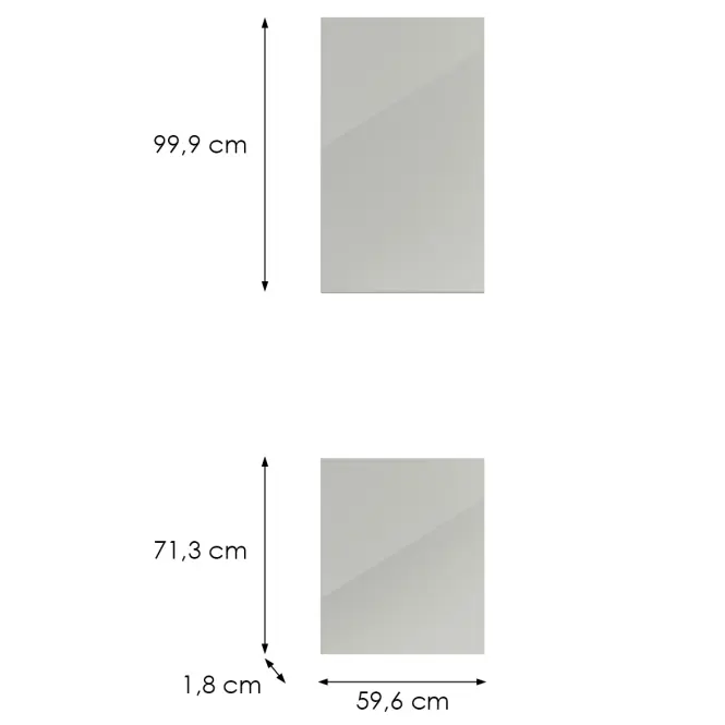 Kuchynská predná časť D60pwn(L/P) L9 K900 Bianco Hg Griii