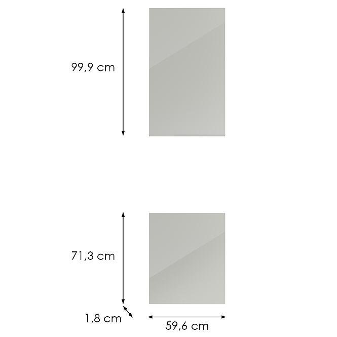 Kuchynská predná časť D60pwn(L/P) L9 K900 Bianco Hg Griii