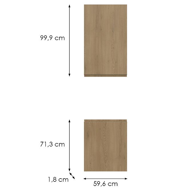 Kuchynská predná časť D60pwn P T8 K282 Dub Cremona Grii