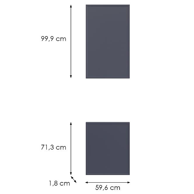 Kuchynská predná časť D60pwn(L/P) O6 K273 Granát Gri