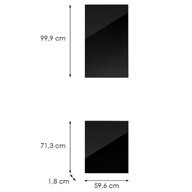 Kuchynská predná časť D60pwn(L/P) L9 K165 Čierna Hg Griii,2