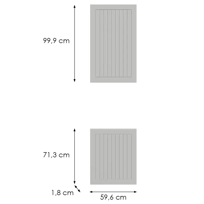 Kuchynská predná časť D60pwn(L/P)  H5 K252 Biely Gr I,2