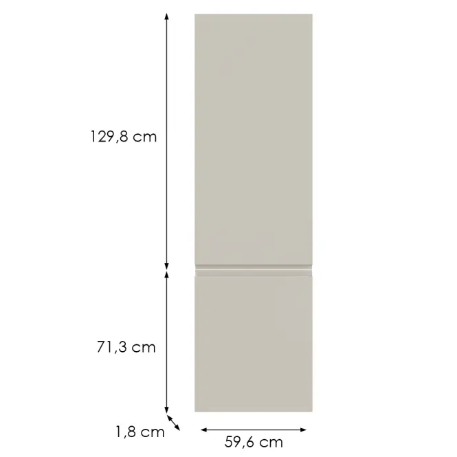 Kuchynská predná časť D60r L T8 K943 Kašmír Gri,2
