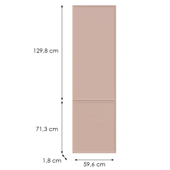Kuchynská predná časť D60r(L/P) O6 K276 Antická ružová Gr Ii,2