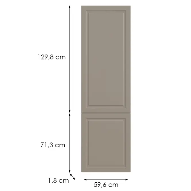 Kuchynská predná časť D60r(L/P)  V6 K257 Kašmír Matná Grii,2