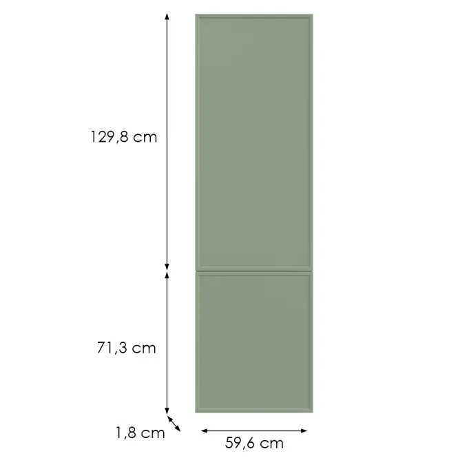 Kuchynská predná časť D60r(L/P) O6 K-279 Olivový Grii