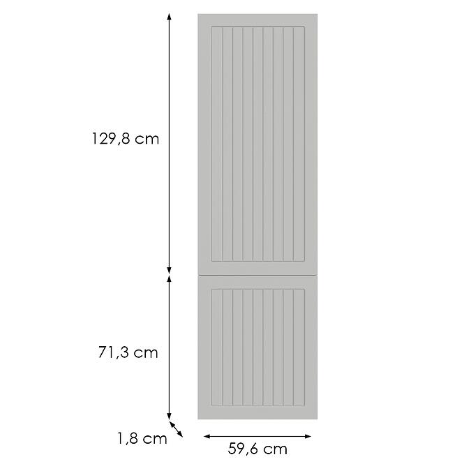 Kuchynská predná časť D60r(L/P)  H5 K252 Biely Gr I