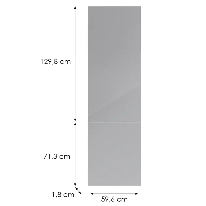 Kuchynská predná časť D60r(L/P) L9 K268 Sivá Hg Griii,2