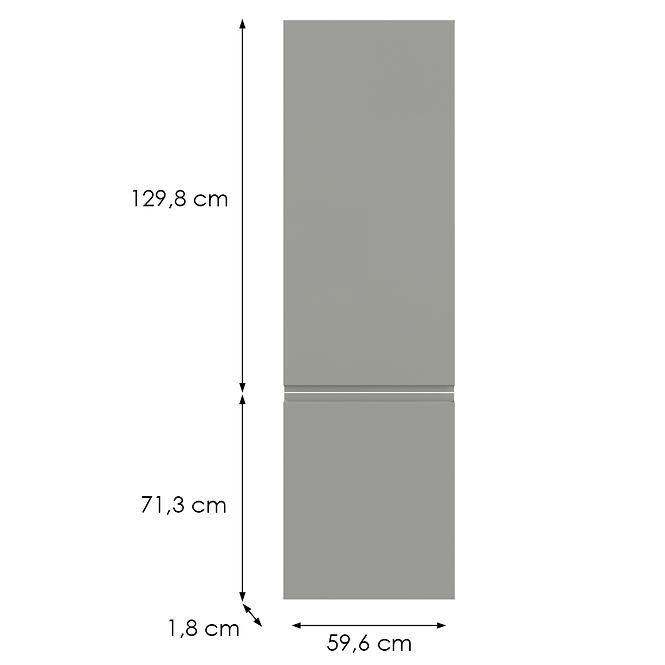 Kuchynská predná časť D60r L T8 K261 Sivá Matná Grii