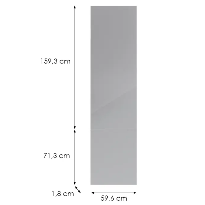Kuchynská predná časť D60rwn(L/P) L9 K268 Sivá Hg Griii,2