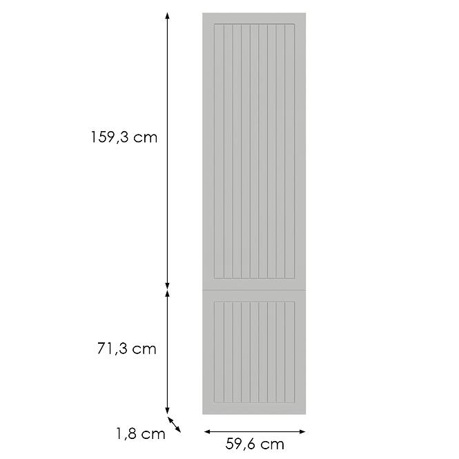 Kuchynská predná časť D60rwn(L/P)  H5 K252 Biely Gr I