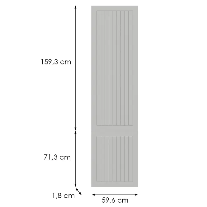 Kuchynská predná časť D60rwn(L/P)  H5 K252 Biely Gr I,2