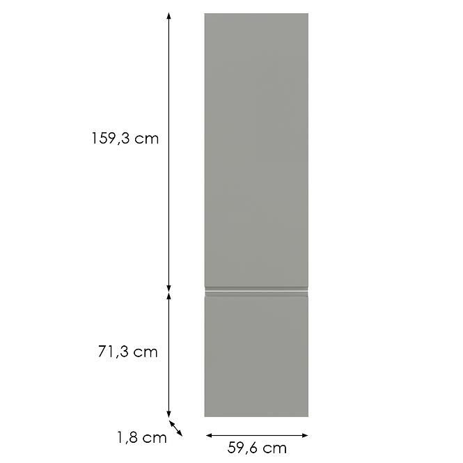 Kuchynská predná časť D60rwn  L T8 K261 Sivá Matná Grii