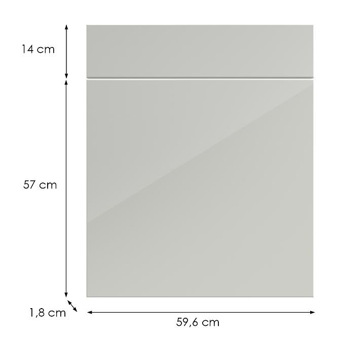 Kuchynská predná časť D60s1(L/P) L9 K900 Bianco Hg Griii