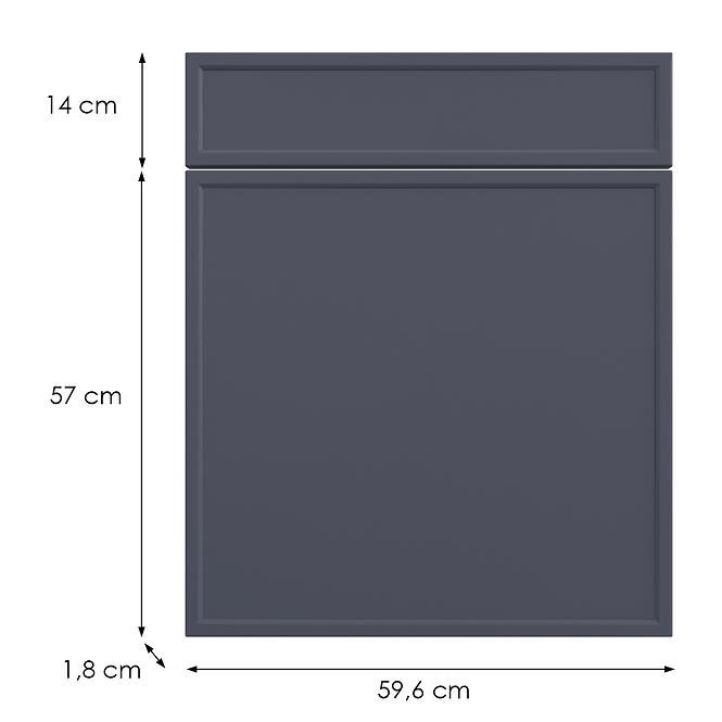 Kuchynská predná časť D60s1(L/P) O6 K273 Granát Gri
