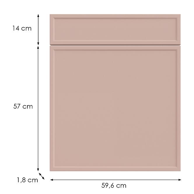 Kuchynská predná časť D60s1(L/P) O6 K276 Antická ružová Gr Ii