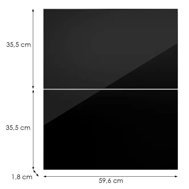 Kuchynská predná časť D60s2 L9 K165 Čierna Hg Griii
