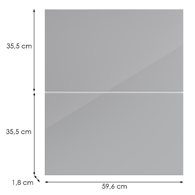 Kuchynská predná časť D60s2 L9 K268 Sivá Hg Griii