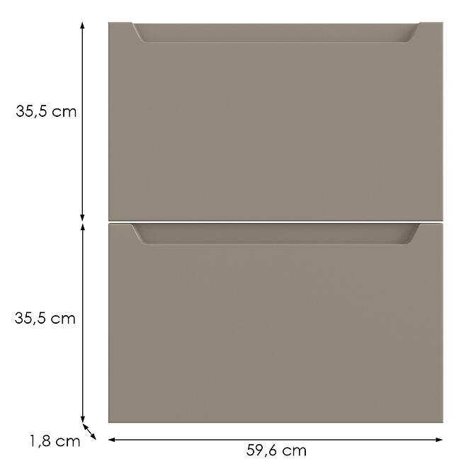 Kuchynská predná časť D60s2  Q2 K204 Capuccino Matná Gri,2