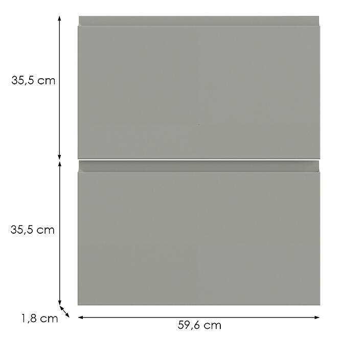 Kuchynská predná časť D60s2  T8 K261 Sivá Matná Grii