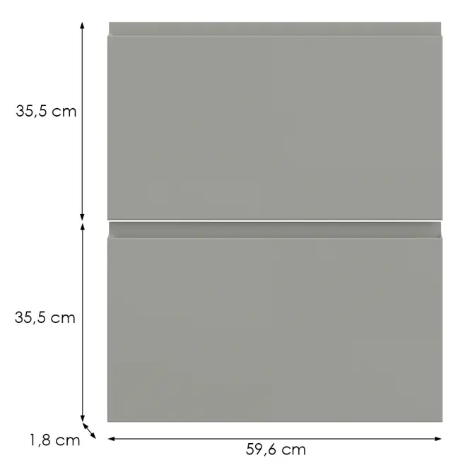 Kuchynská predná časť D60s2  T8 K261 Sivá Matná Grii,2