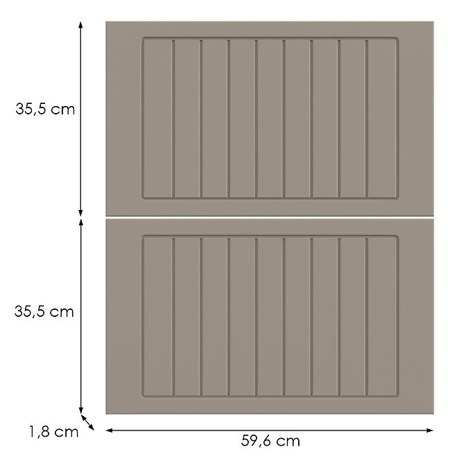 Kuchynská predná časť D60s2  H5 K257 Kašmír Matná Grii