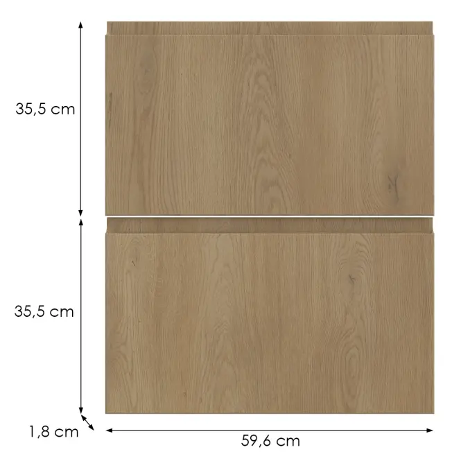 Kuchynská predná časť D60s2+1  T8 K282 Dub Cremona Grii,2