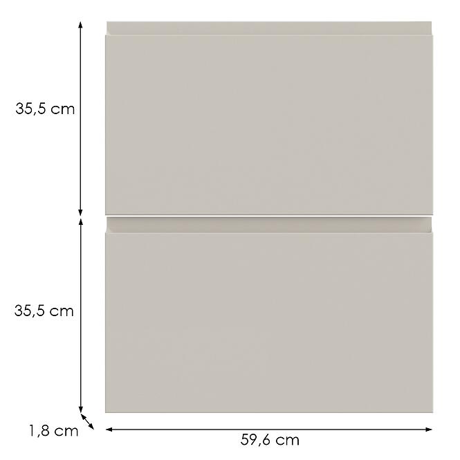 Kuchynská predná časť D60s2+1  T8 K943 Kašmír Gri