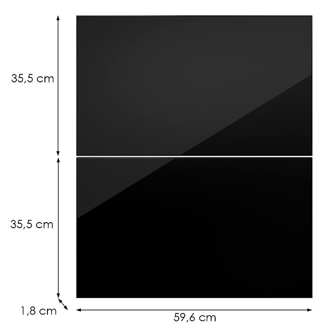 Kuchynská predná časť D60s2+1 L9 K165 Čierna Hg Griii