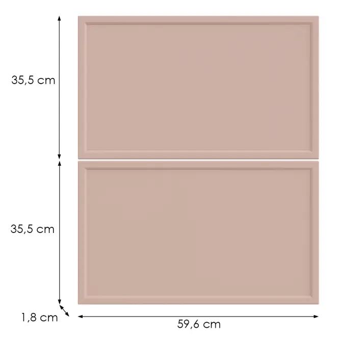 Kuchynská predná časť D60s2+1 O6 K276 Antická ružová Gr Ii