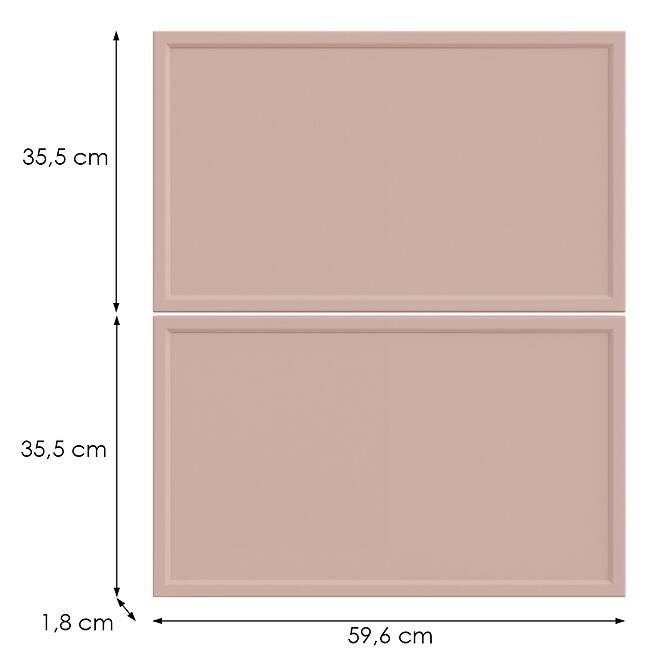 Kuchynská predná časť D60s2+1 O6 K276 Antická ružová Gr Ii