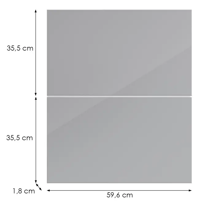 Kuchynská predná časť D60s2+1  L9 K268 Sivá Hg Griii,2