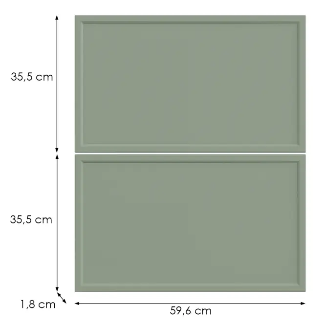 Kuchynská predná časť D60s2+1 O6 K-279 Olivový Grii,2