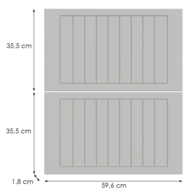 Kuchynská predná časť D60s2+1  H5 K252 Biely Gr I