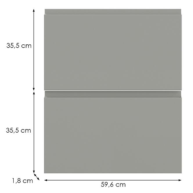 Kuchynská predná časť D60s2+1  T8 K261 Sivá Matná Grii,2