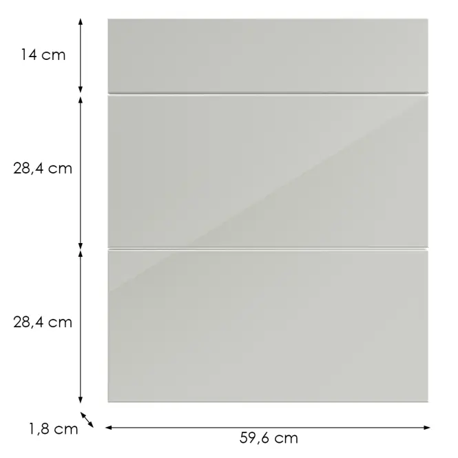 Kuchynská predná časť D60s3 L9 K900 Bianco Hg Griii,2